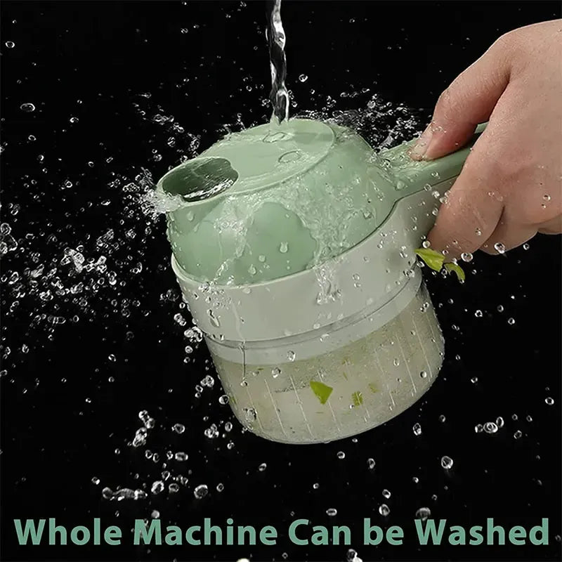 Rechargeable 4 In 1 Electric Vegetable Cutter